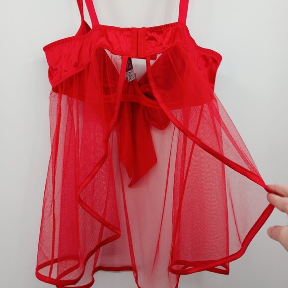 NWT Adore Me Bessima Red Babydoll Lingerie Size 2X - Picture 6 of 10
